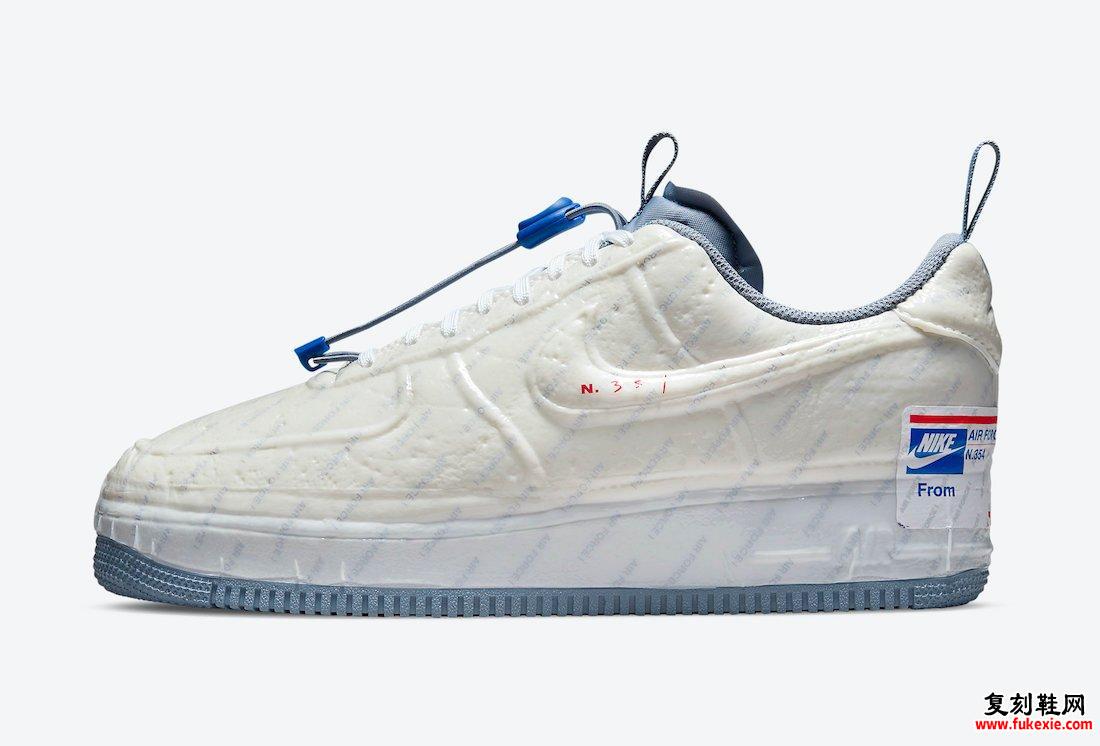 Nike Air Force 1 Experiment USPS White Ghost Ashen Slate Game Royal CZ1528-100发售日期