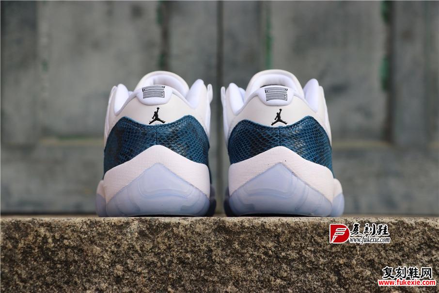  Air Jordan 11“Navy Blue Snakeskin”低帮蓝蛇纹