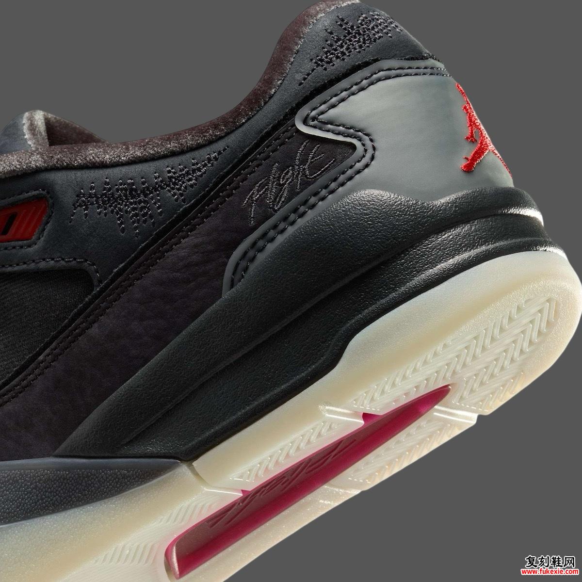 谁决定战争 x Jordan Flight Court “Black/Varsity Red” 发布 2024 年假期