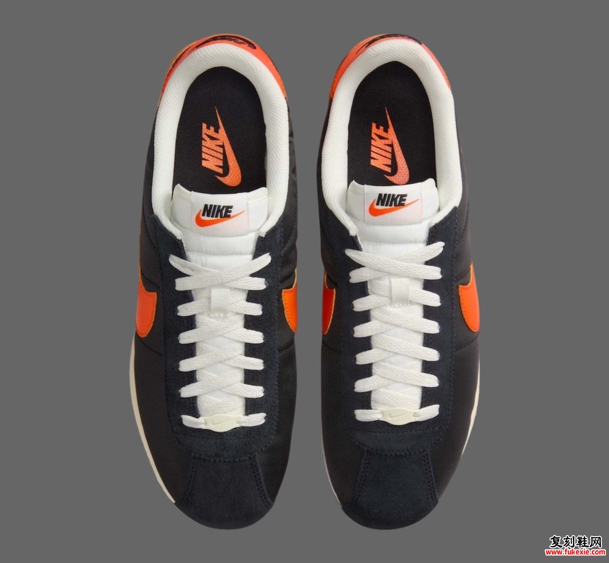 Nike Cortez “Black/Safety Orange” 散发出万圣节氛围 货号：HF0263-003