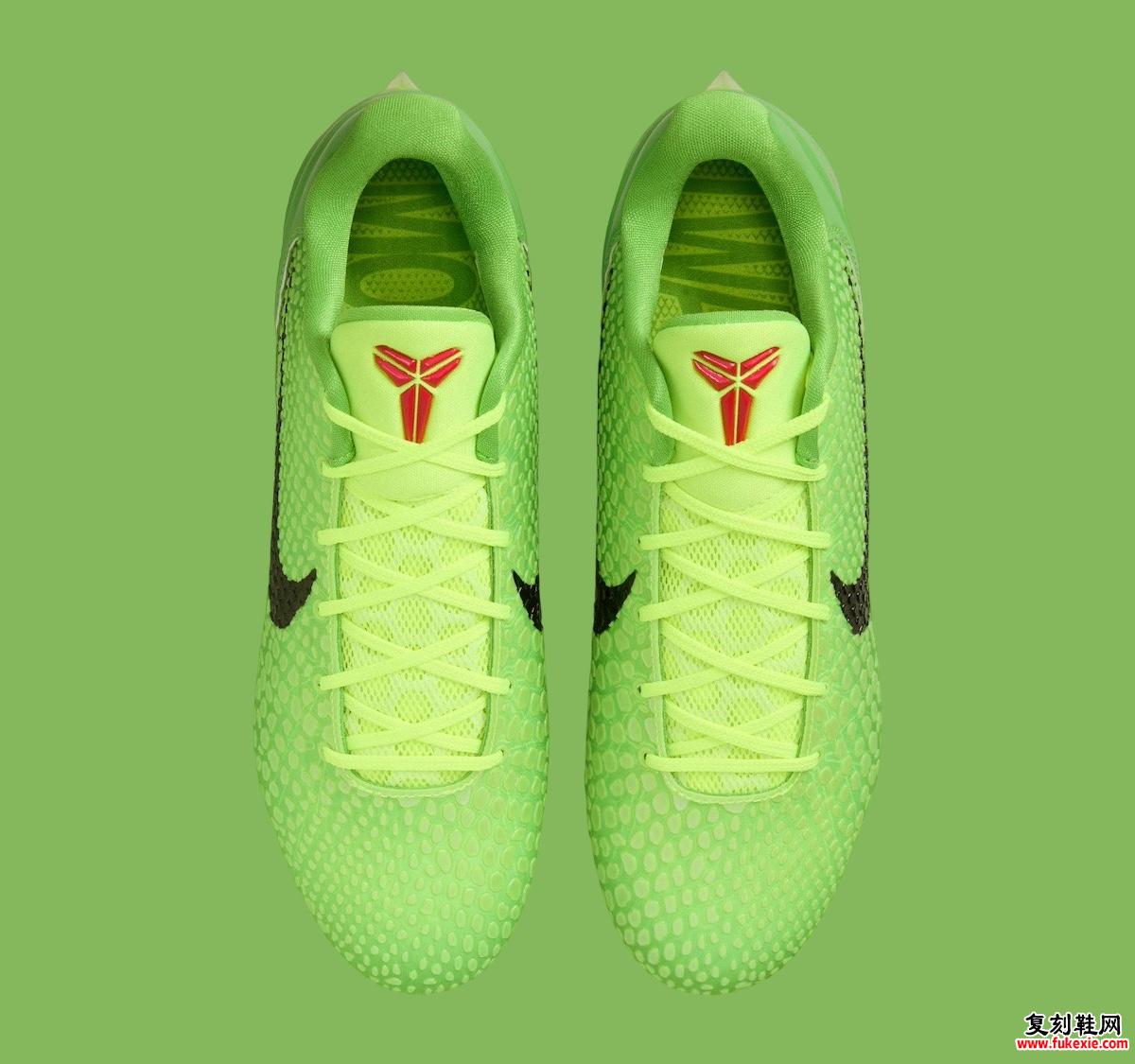 Nike Kobe 6 “Grinch” 防滑钉将于 2024 年 11 月发布 货号：FQ7645-300