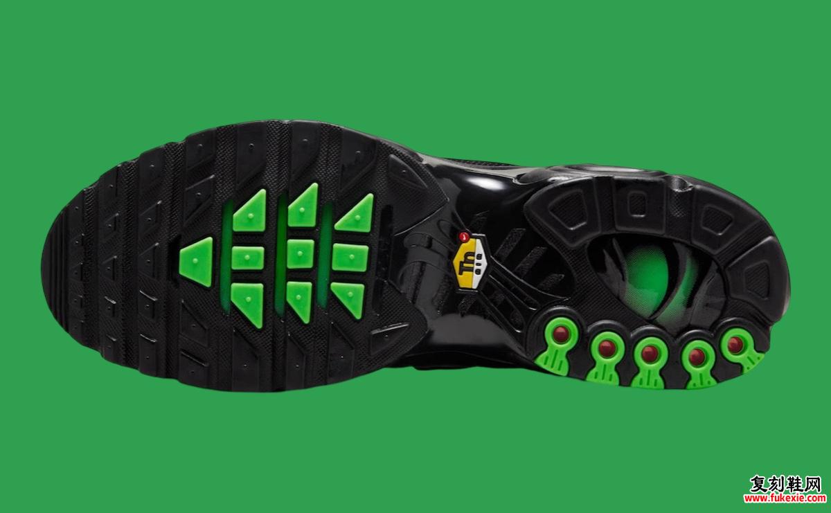 Nike Air Max Plus “Black/Green Strike” 将于 2025 年春季发布 货号：IB3075-001