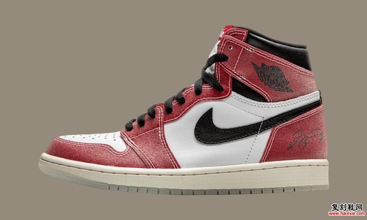 TROPHY ROOM X AIR JORDAN 1 HIGH OG “CHICAGO” 货号：DA2728-100