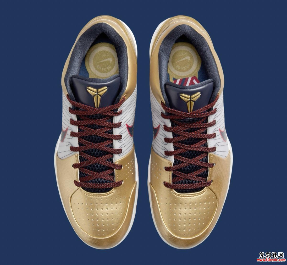 NIKE KOBE 4 PROTRO “GOLD MEDAL” 将于 2024 年 8 月回归 货号：FQ3544-100