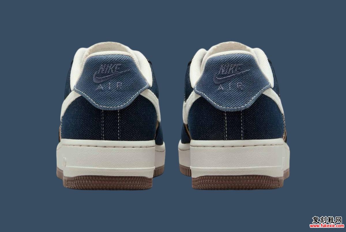 Nike Air Force 1 Low “Cheetah/Blue Denim” 2025 年春季发布 货号：IB3674-400