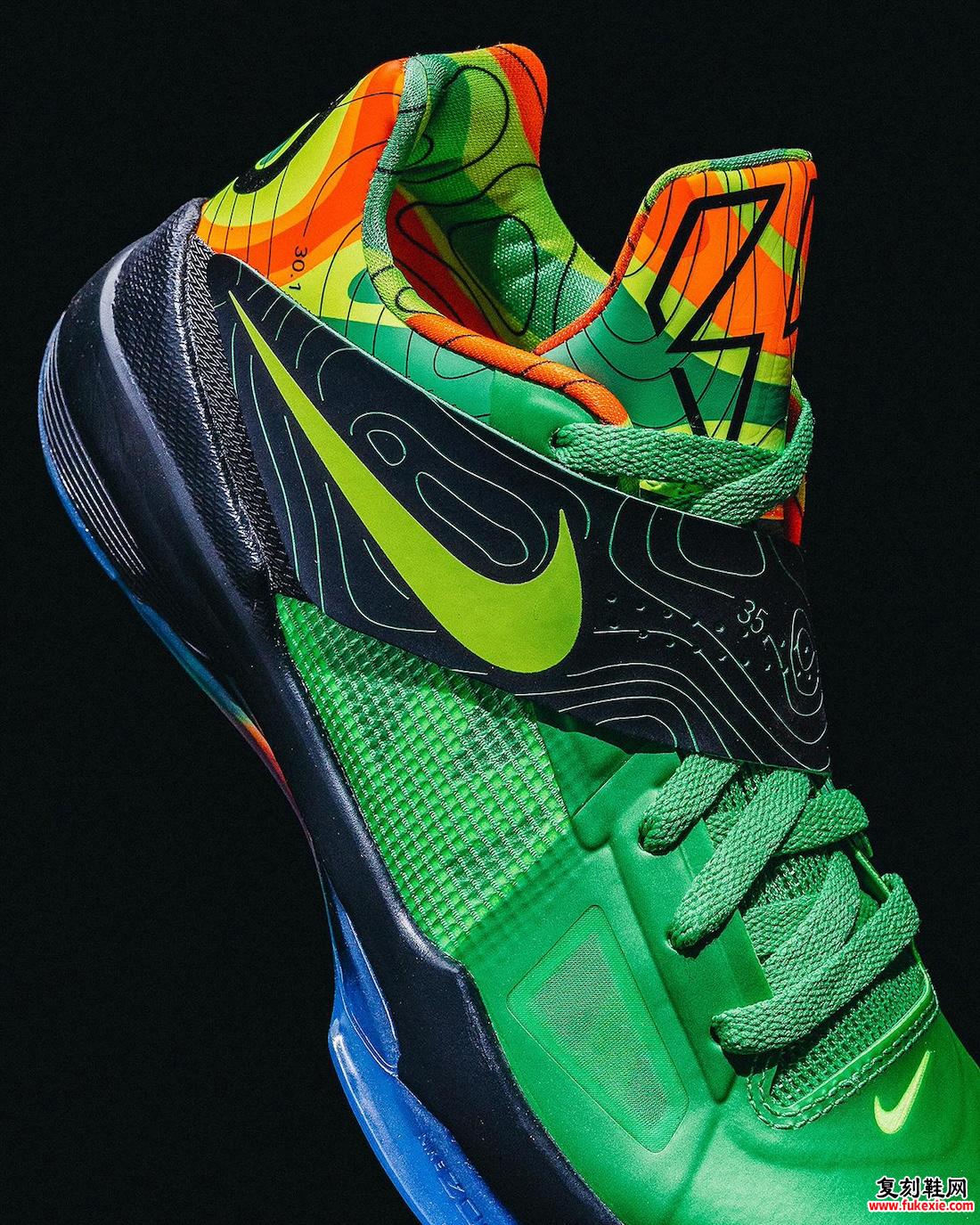 NIKE KD 4 “WEATHERMAN” SHOCK DROP（2024 年 5 月）货号：FN6247-300