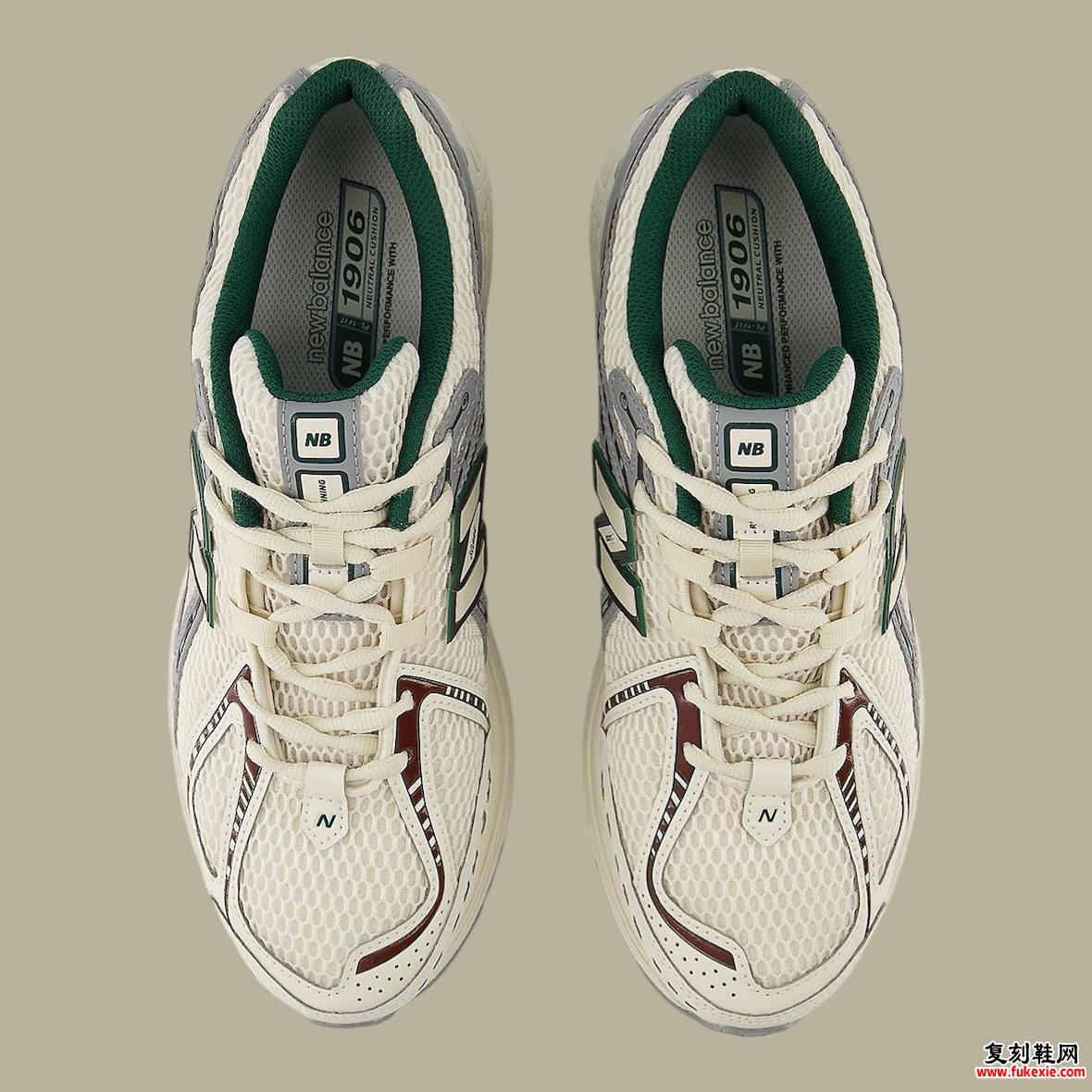 New Balance 1906R “Cream/Green” 发布 2024 年假期 货号：M1906RNR