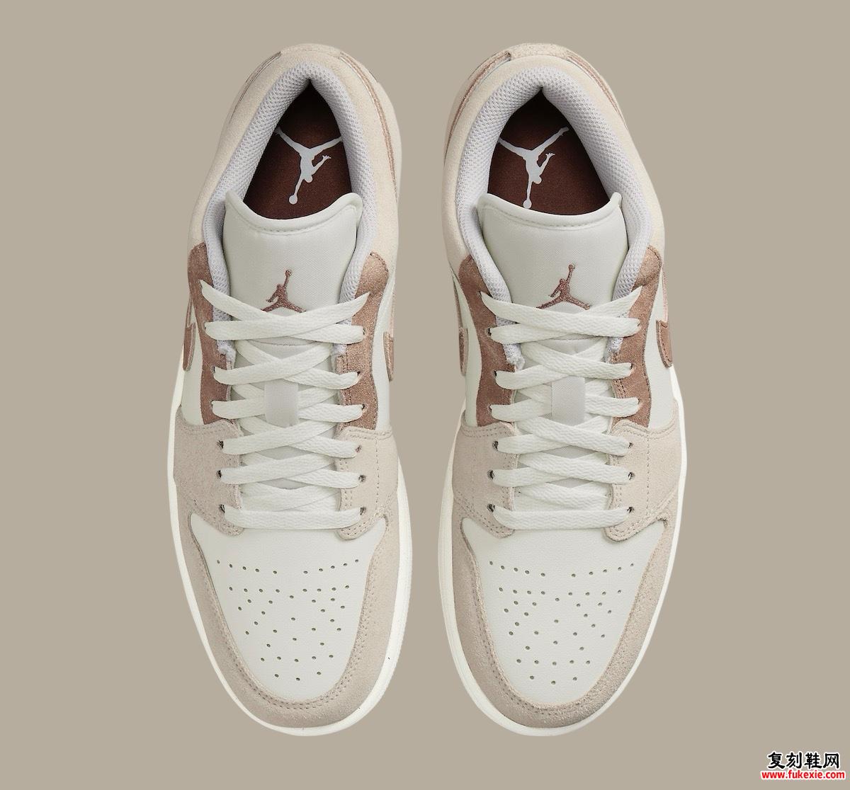 Air Jordan 1 Low “Light Bone/Archaeo Brown” 现已上市（2024 年 8 月）货号：HF1567-200