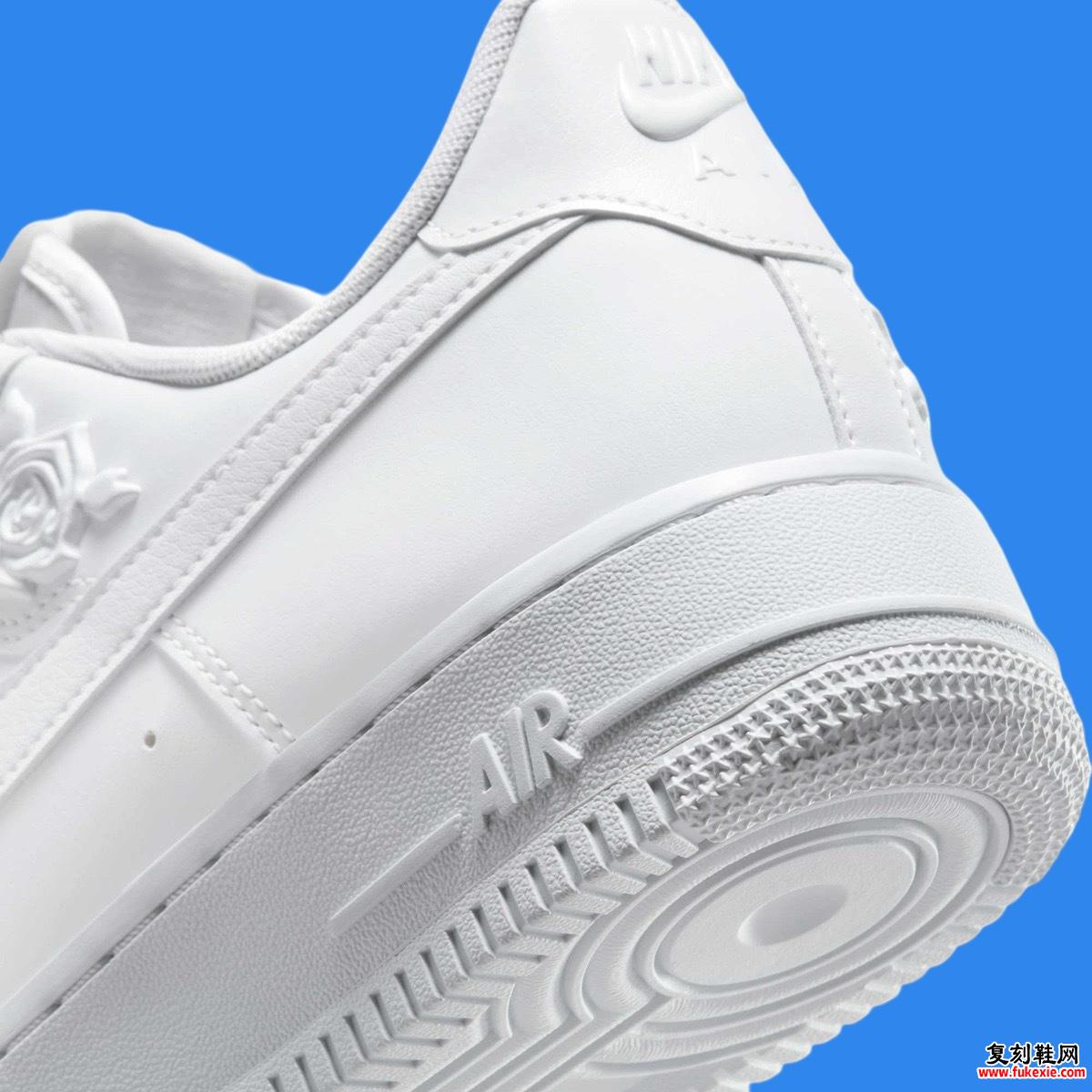 Nike Air Force 1 Low “White Roses” 现已上市（2025 年 1 月）货号：HF2016-100