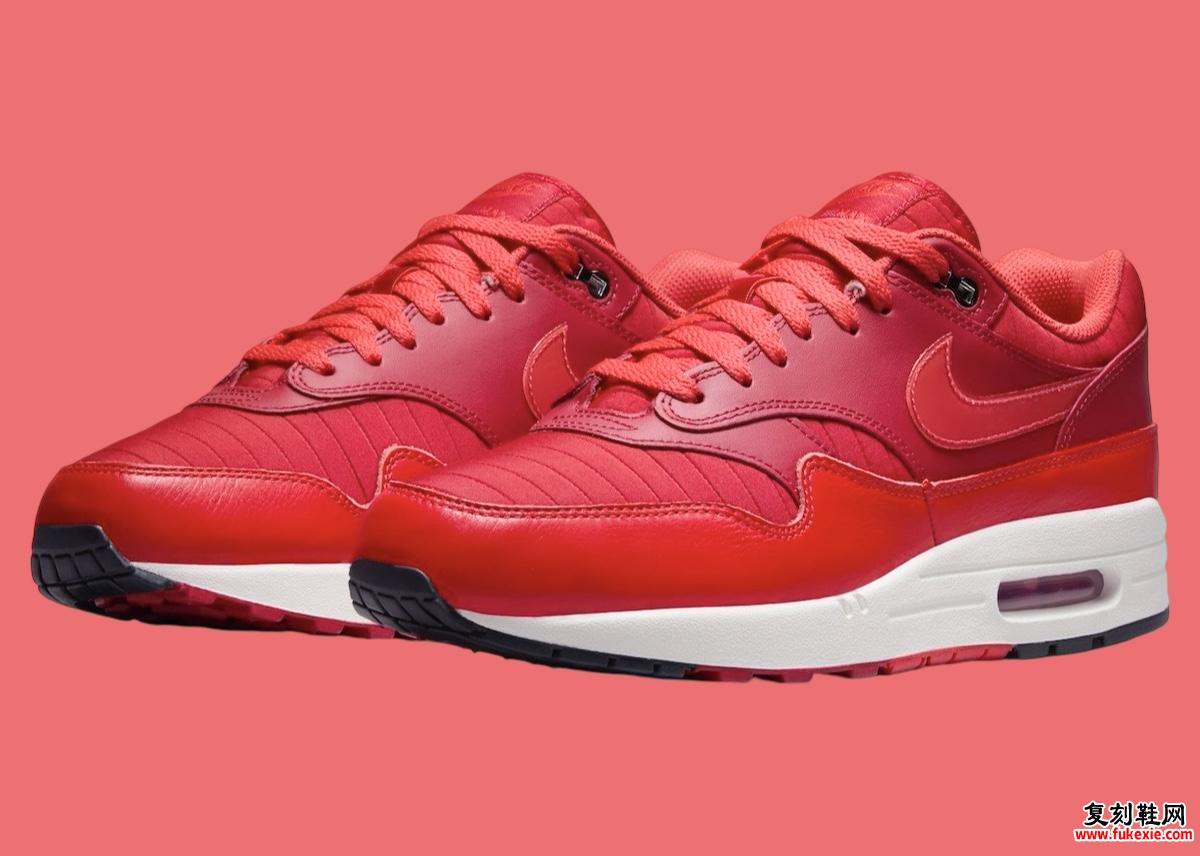 Nike Air Max 1 “Gym Red” 大学红 现已上市（2024 年 11 月）货号：HQ3607-687