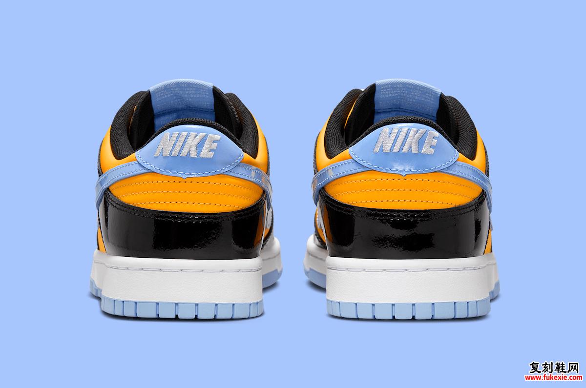 Nike Dunk Low SE “Laser Orange” 搭配黑色漆皮覆层 货号：IB6400-001