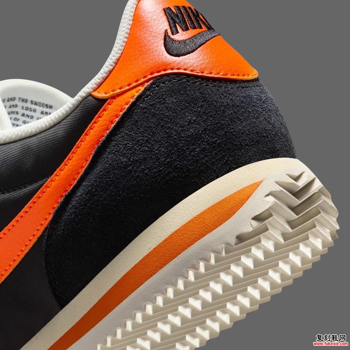 Nike Cortez “Black/Safety Orange” 散发出万圣节氛围 货号：HF0263-003