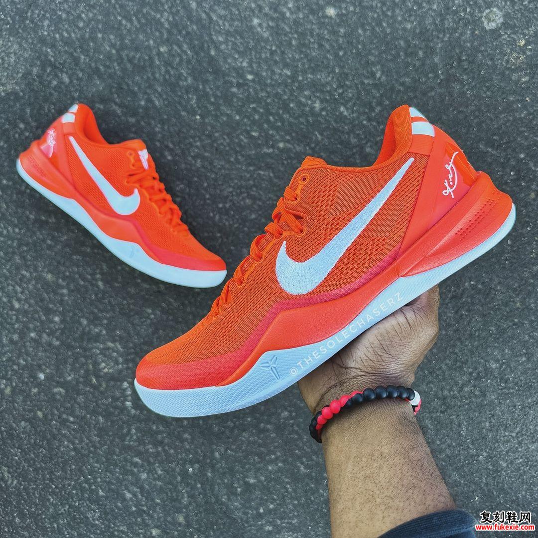 NIKE KOBE 8 PROTRO “ORANGE/WHITE” 2024 年秋季发售 货号：HM6469-801