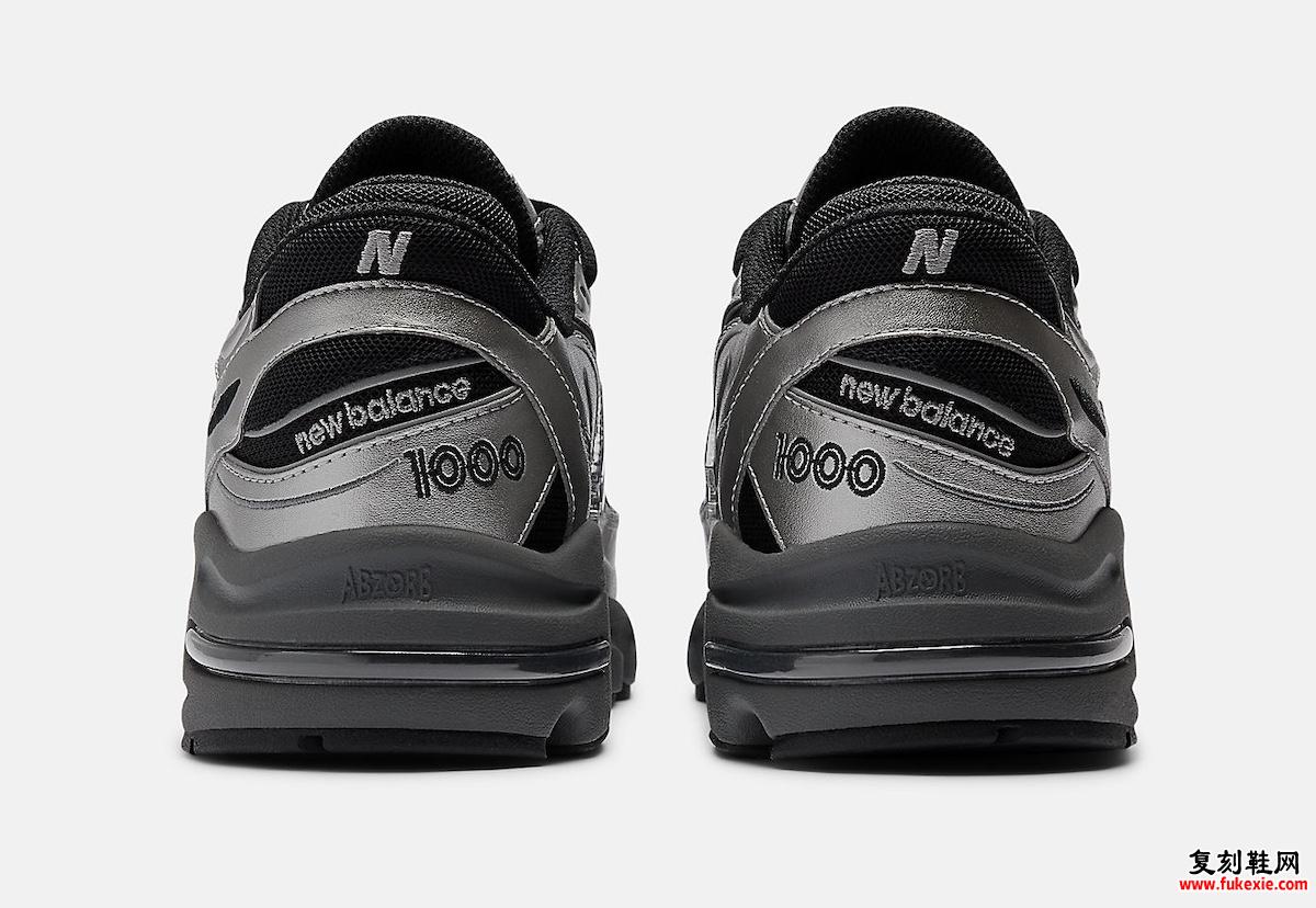 New Balance 1000 'Black Metallic' 全新配色发布：未来主义与Y2K风格的完美融合