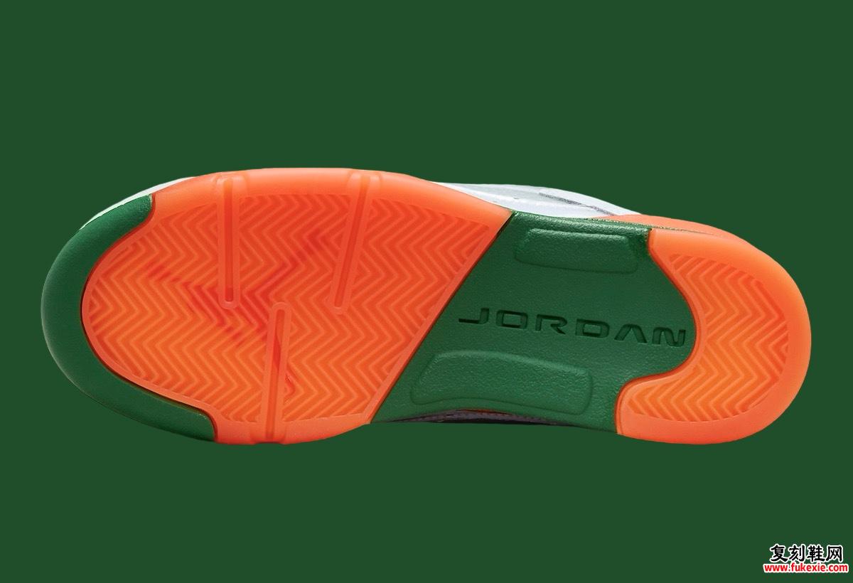 AIR JORDAN 5 GS “MIAMI HURRICANES” 将于 2024 年 6 月发售 货号： FQ1293-018