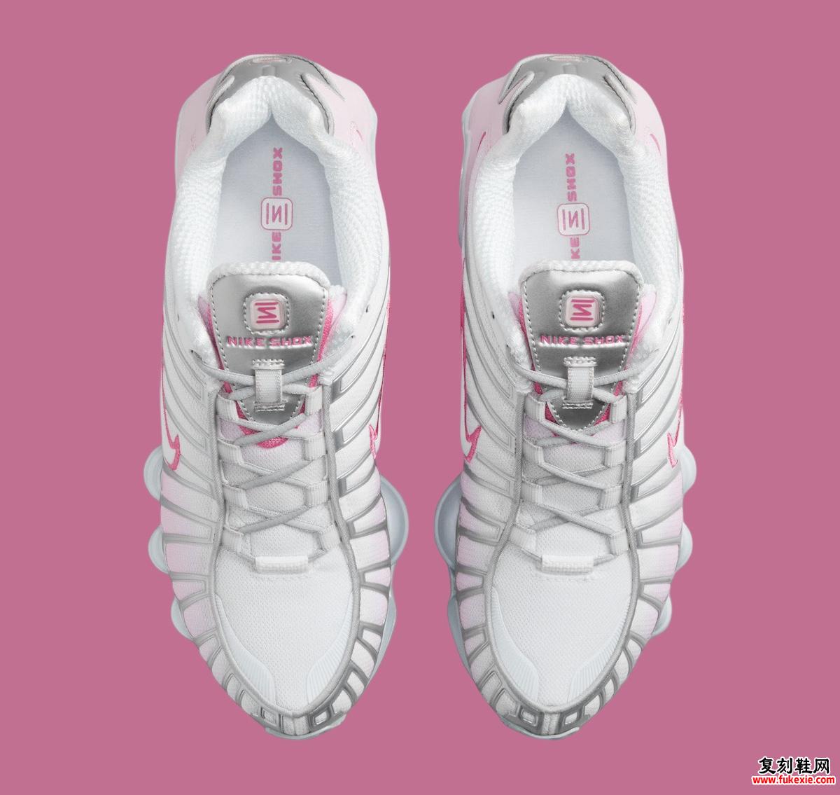 Nike Shox TL “Metallic Platinum/Pinksicle” 发布 2024 年假日系列 货号：HV2520-001